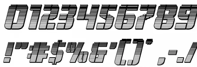 Fortune Soldier Chrome Italic Font OTHER CHARS