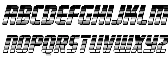 Fortune Soldier Chrome Italic Polices MAJUSCULES