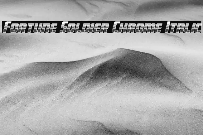 Fortune Soldier Chrome Italic Font examples