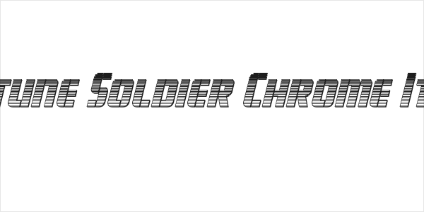Fortune Soldier Chrome Italic Logo