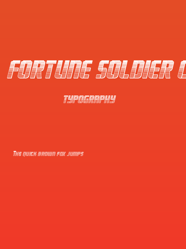 Fortune Soldier Chrome Italic Poster
