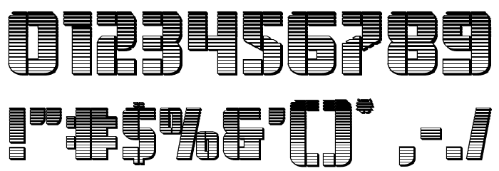 Fortune Soldier Chrome Font OTHER CHARS