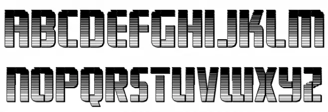 Fortune Soldier Chrome Schriftart Groß