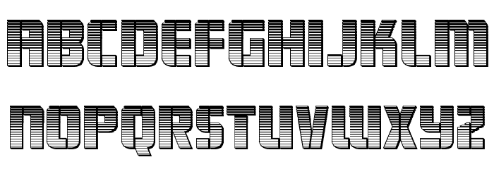 Fortune Soldier Chrome Font LOWERCASE