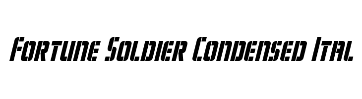 Fortune Soldier Condensed Ital  Frei Schriftart Herunterladen