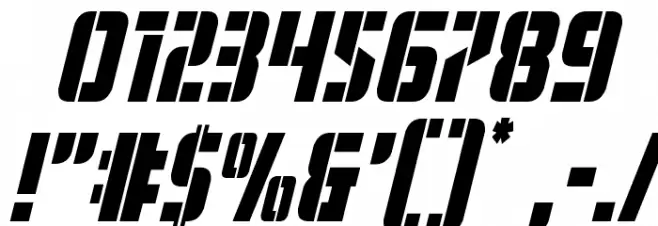 Fortune Soldier Condensed Ital Font OTHER CHARS