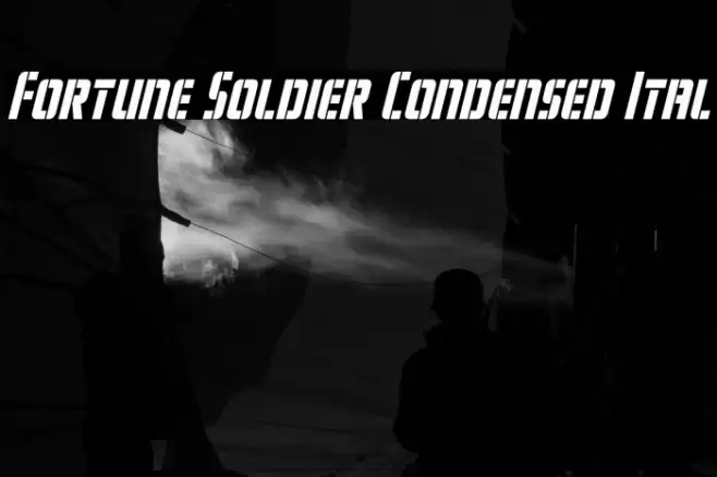 Fortune Soldier Condensed Ital Font examples