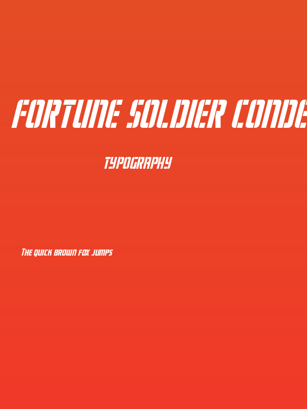 Fortune Soldier Condensed Ital Poster