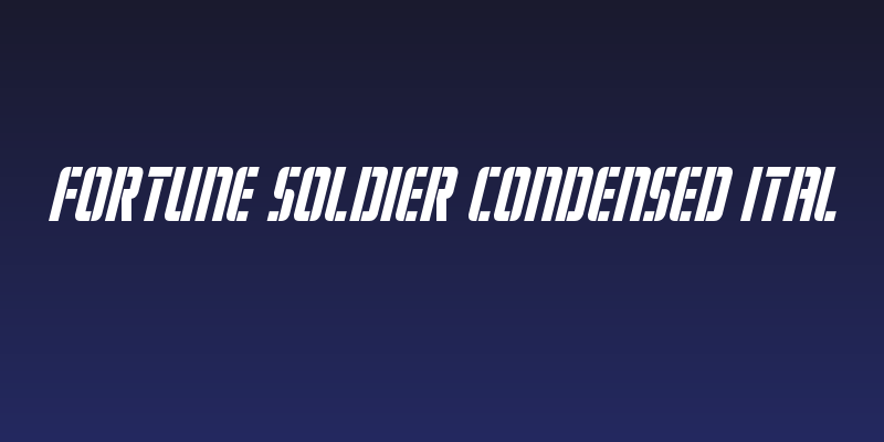 Fortune Soldier Condensed Ital Social Header