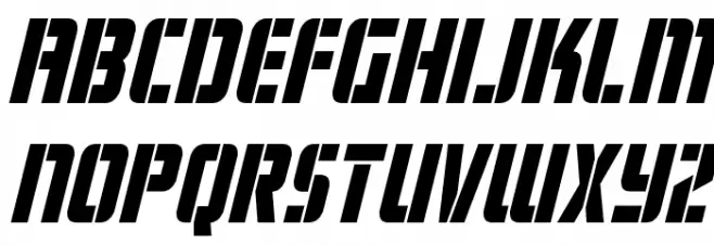 Fortune Soldier Condensed Ital Schriftart Kleinbuchstaben