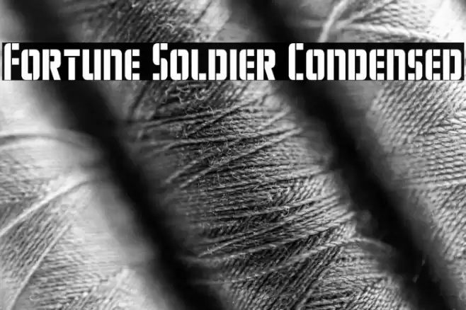Fortune Soldier Condensed Font examples