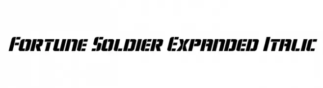 Fortune Soldier Expanded Italic  Fuentes Gratis Descargar