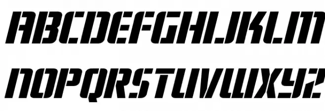 Fortune Soldier Expanded Italic Polices MAJUSCULES