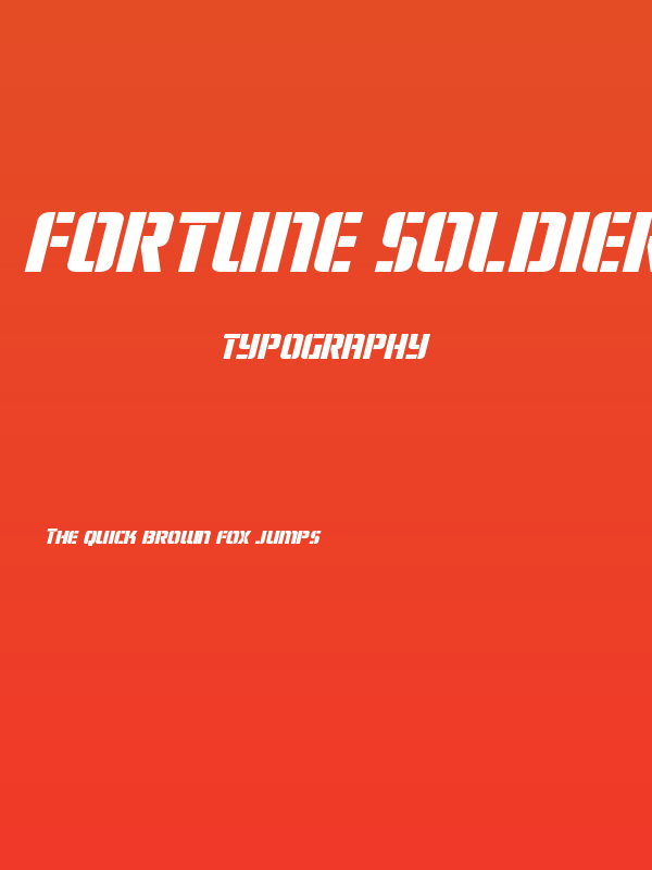 Fortune Soldier Expanded Italic Poster