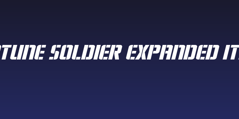 Fortune Soldier Expanded Italic Social Header