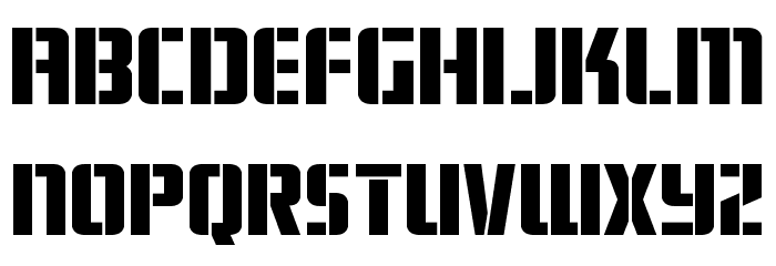 Fortune Soldier Expanded Font Litere mari