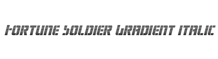 Fortune Soldier Gradient Italic  Frei Schriftart Herunterladen