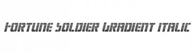 Fortune Soldier Gradient Italic  Frei Schriftart Herunterladen