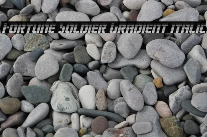 Fortune Soldier Gradient Italic Example 3