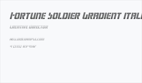 Fortune Soldier Gradient Italic Business Card