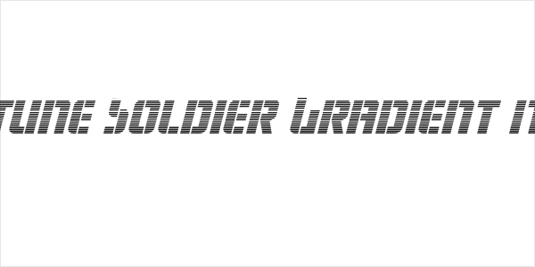 Fortune Soldier Gradient Italic Logo