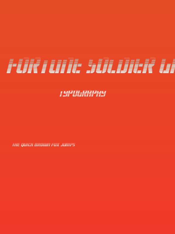 Fortune Soldier Gradient Italic Poster