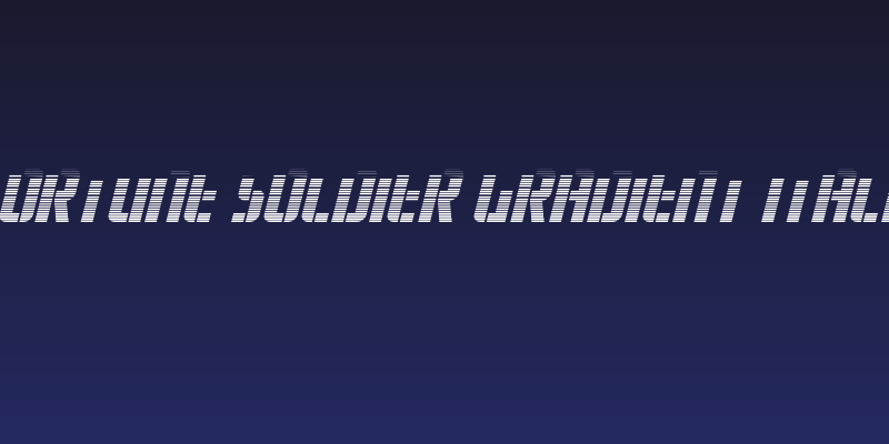 Fortune Soldier Gradient Italic Social Header