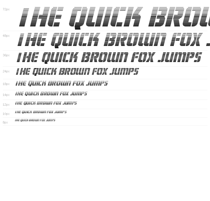 Fortune Soldier Gradient Italic Waterfall