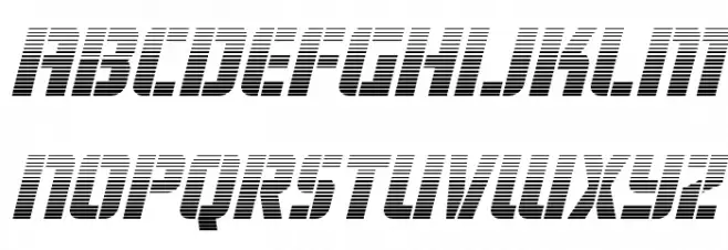 Fortune Soldier Gradient Italic Caratteri MINUSCOLO