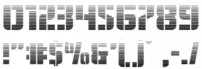 Fortune Soldier Gradient Font OTHER CHARS