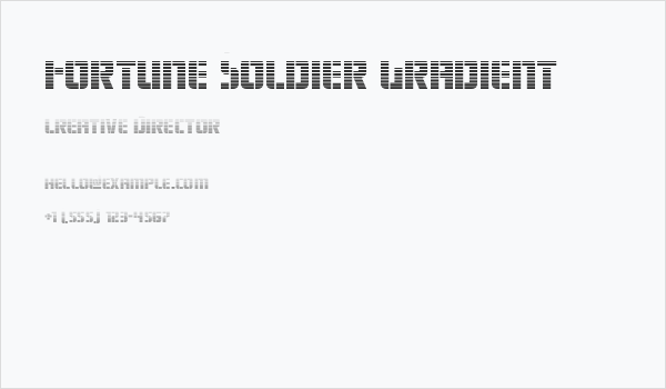 Fortune Soldier Gradient Business Card