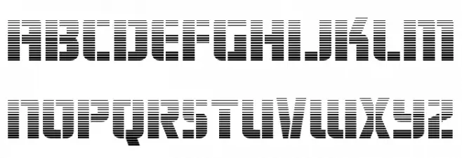 Fortune Soldier Gradient Schriftart Kleinbuchstaben