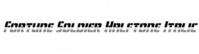 Fortune Soldier Halftone Italic  Fuentes Gratis Descargar