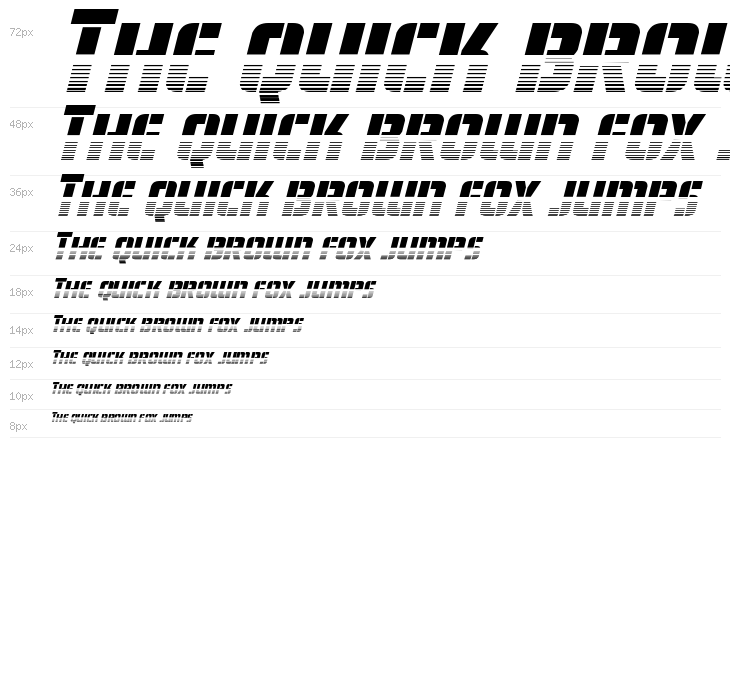 Fortune Soldier Halftone Italic Waterfall