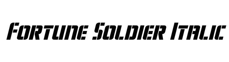 Fortune Soldier Italic  Скачать бесплатные шрифты