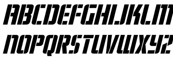 Fortune Soldier Italic 字体 大写