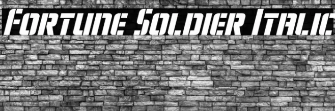 Fortune Soldier Italic Font examples