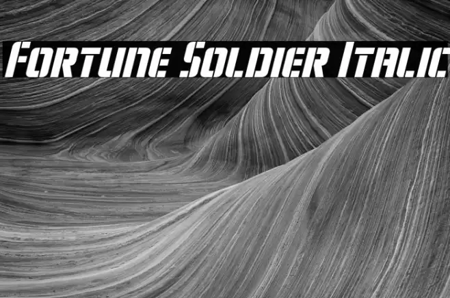 Fortune Soldier Italic Font examples