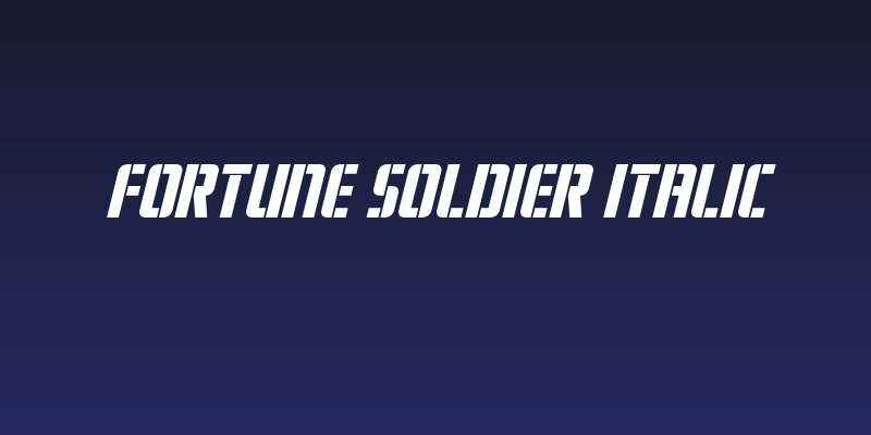 Fortune Soldier Italic Social Header