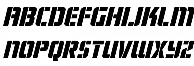 Fortune Soldier Italic خط أحرف صغيرة