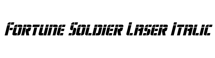 Fortune Soldier Laser Italic  font caratteri gratis