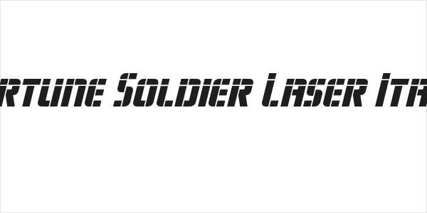 Fortune Soldier Laser Italic Logo