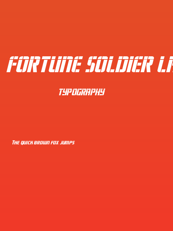Fortune Soldier Laser Italic Poster