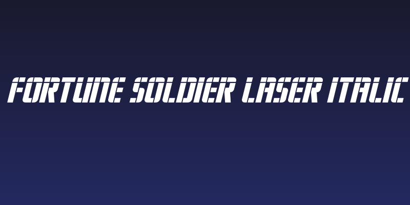 Fortune Soldier Laser Italic Social Header