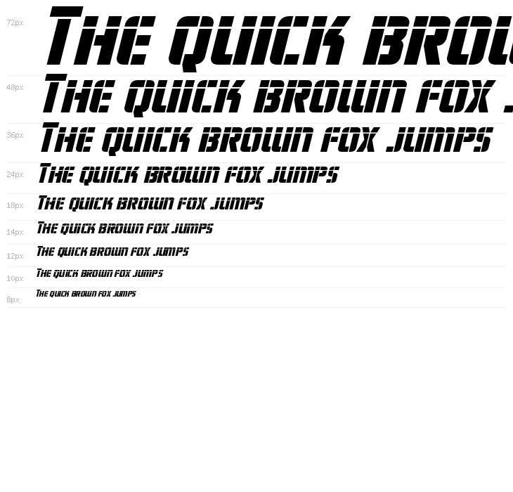 Fortune Soldier Laser Italic Waterfall