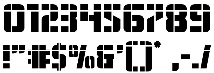Fortune Soldier Laser Font OTHER CHARS