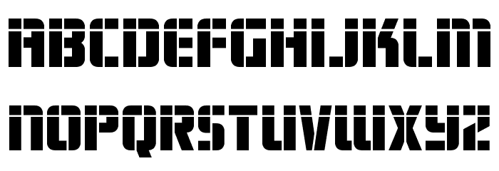 Fortune Soldier Laser Font LOWERCASE