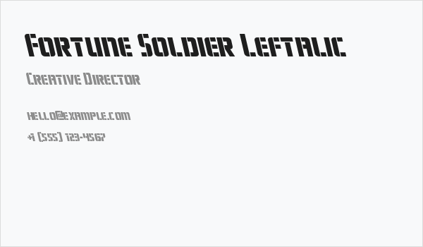 Fortune Soldier Leftalic Business Card