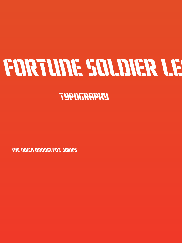 Fortune Soldier Leftalic Poster