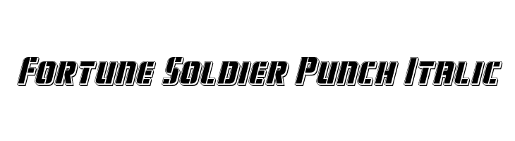 Fortune Soldier Punch Italic  لخطوط تنزيل